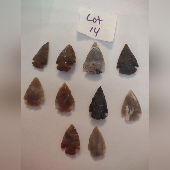 Other - 10 PC native American indigenous arrow head lot #14 jewelry making craft